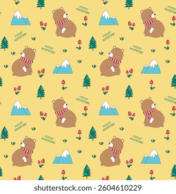 cute bear, into the woods, Camping bears, Camping