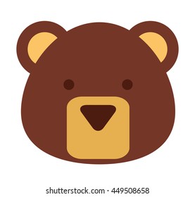 cute bear isolated icon design, vector illustration  graphic 