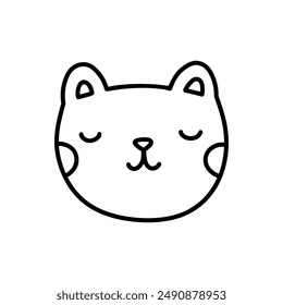 Cute bear isolated on white background. Vector hand-drawn illustration in doodle style. Perfect for decorations, logo, various designs.