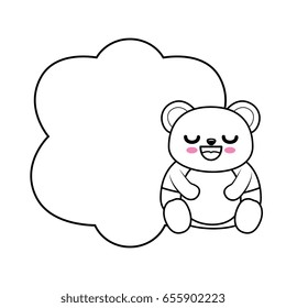 Cute bear kawaii cartoon
