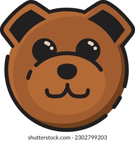 Cute bear logo, teddy bear, brown bear, plushie