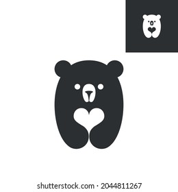 Cute bear and love combination