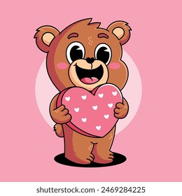 Cute Bear with Love Gift