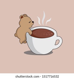 Cute Bear Loves Coffee | Coffee Lovers