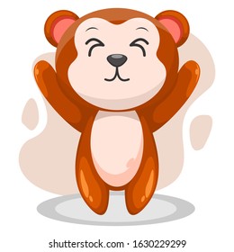CUTE BEAR MASCOT CARTOON VECTOR