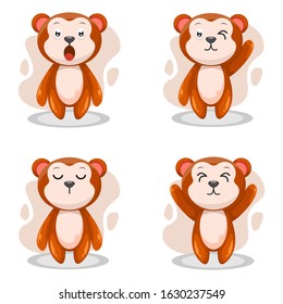 CUTE BEAR MASCOT CARTOON VECTOR
