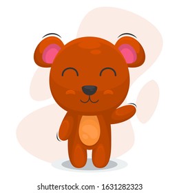 CUTE BEAR MASCOT CARTOON VECTOR