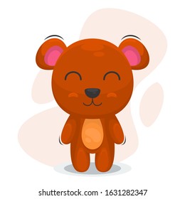 CUTE BEAR MASCOT CARTOON VECTOR
