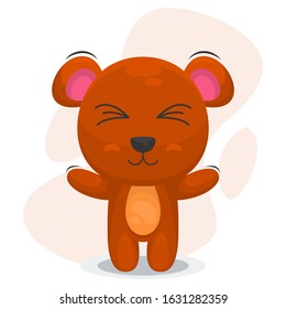 CUTE BEAR MASCOT CARTOON VECTOR