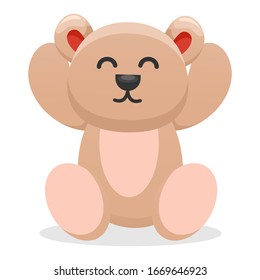 cute bear mascot cartoon vector