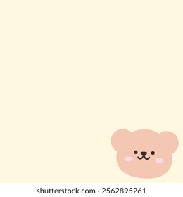 Cute bear memo template illustration. Suitable for for to do list, check list, memo, sticky note, planner, write, diary, book,stationary, notepad for task planning and study