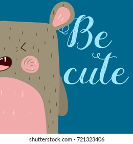 Cute bear motivation card