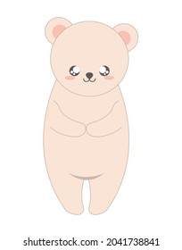 cute bear with one smile