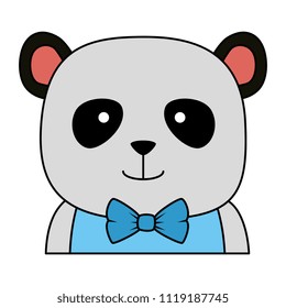 cute bear panda character