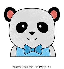 cute bear panda character