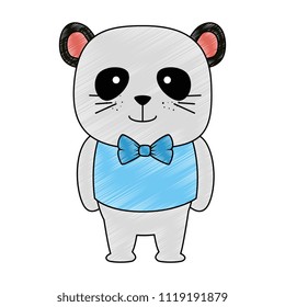 cute bear panda character