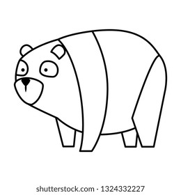 cute bear panda character