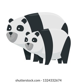 cute bear pandas family characters