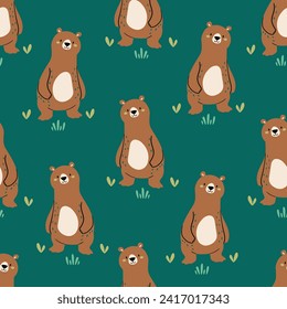 cute bear pattern design as vector for kids fashion