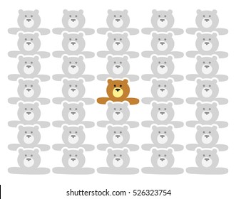 cute bear pattern only one special bear big size