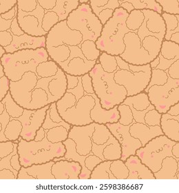 Cute bear pattern seamless. teddy bear background. Cartoon character animal texture. Baby fabric ornament