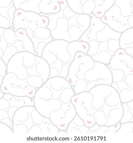 Cute bear pattern seamless. teddy bear background. Cartoon character animal texture. Baby fabric ornament