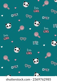 cute bear patterns design for girl