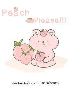 Cute Bear With A Lot Of Peach