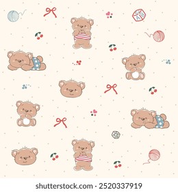 OURS MIGNON À MOTIF POLKADOT
