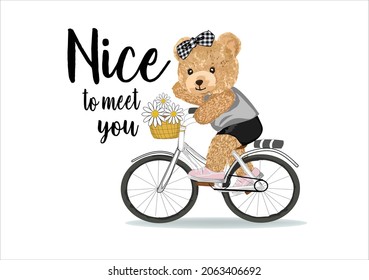 oso lindo con tipografía positiva