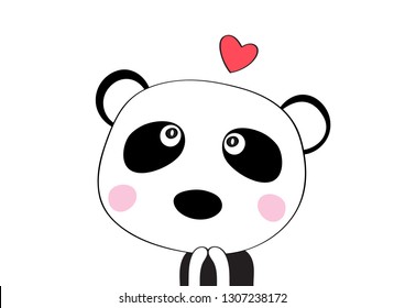cute bear with red heart  ,love and Valentine poster,card,print concept  vector eps.10