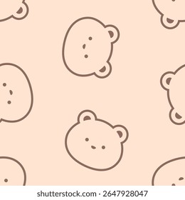 Design sem emenda do urso bonito para o fundo, papel de parede, tecido, design têxtil, cartão, papel de embrulho, notebook, tapete, tampa de diário, cobertor, cobertor para crianças projeto de azulejo, decorativo, e etc.