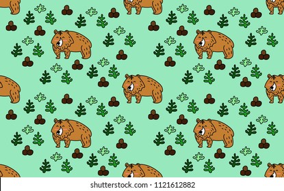 cute bear seamless pattern