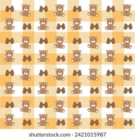 Cute bear seamless pattern, cute bear pattern, cute bear
