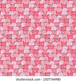 Cute bear seamless pattern background. Vector illustration.