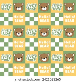 cute bear seamless pattern, cute bear, teddy bear pattern