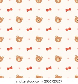 cute bear seamless pattern vector