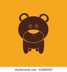 Cute bear silhouette