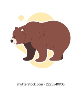 Cute bear simple isolated vector design image