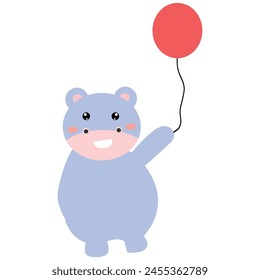 cute bear sitting on the moon. vector illustration