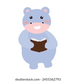 cute bear sitting on the moon. vector illustration