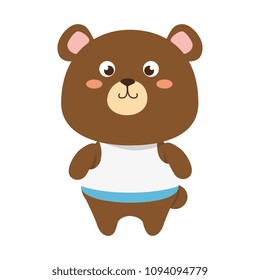 cute bear teddy adorable character