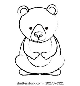 cute bear teddy character
