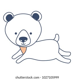 cute bear teddy character