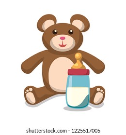 cute bear teddy character