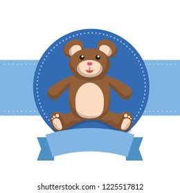 cute bear teddy character