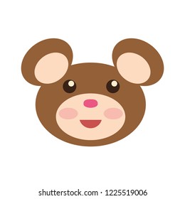 cute bear teddy character