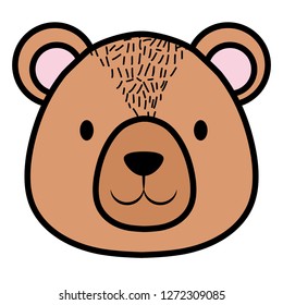 cute bear teddy character
