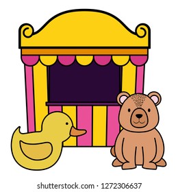 cute bear teddy with circus items