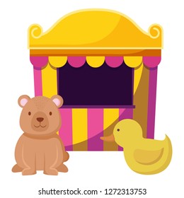 cute bear teddy with circus items